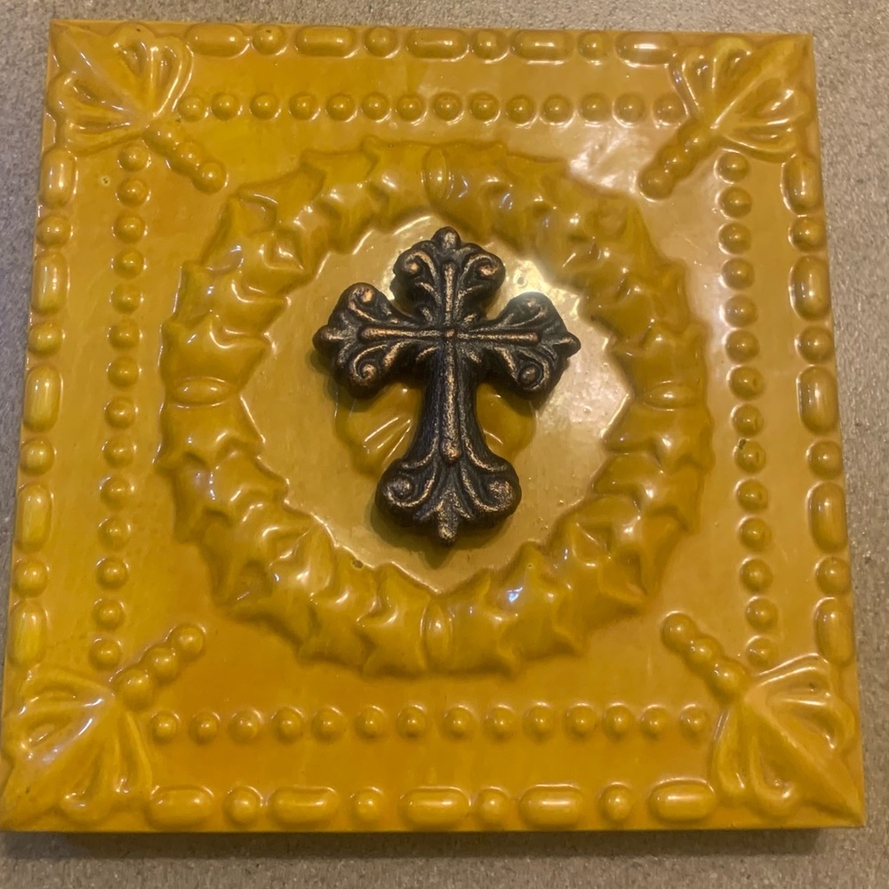Wall Decor-square with a cross